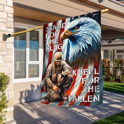 Memorial Day FLAGWIX American Veterans Eagle Stand For The Flag Kneel For The Fallen Flag MLN2768F - Flagwix