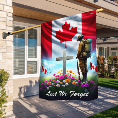 FLAGWIX Canada Veteran Memorial Lest We Forget Flag MLN2808F - Flagwix