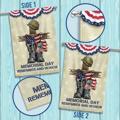 Memorial Day Flag Remember And Honor Black Boots TQN1009Fv3 - Flagwix