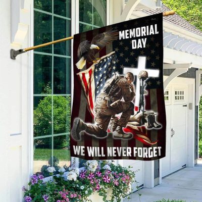 Memorial Day. Remember and Honor Veteran American Eagle Flag TPT776F - Flagwix