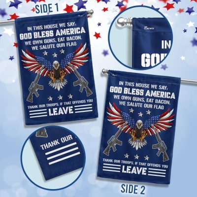 Memorial Day FLAGWIX Patriotic Eagle Flag God Bless America We Salute Our Flag Thank Our Troops MLN2749F - Flagwix