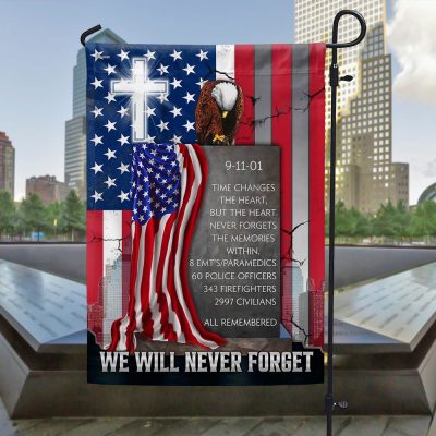 Memorial Day Never Forget 911 Flag September 11 Memorial American Flag TPT1009Fv1 - Flagwix
