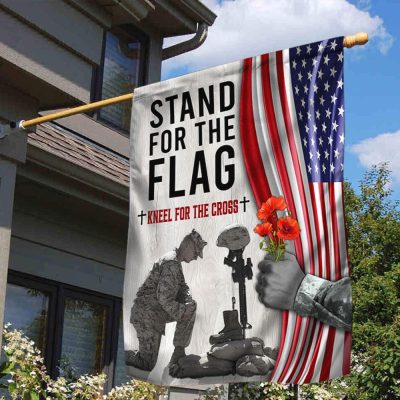 Memorial Day Thank you Veteran Kneel For The Cross Flag MLN1241F - Flagwix