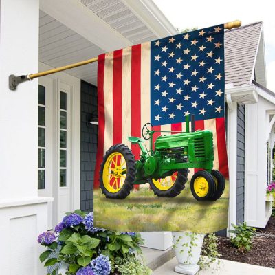 John Deere Tractor American Flag Proud Farmer Farm Life TQN199Fv6 - Flagwix