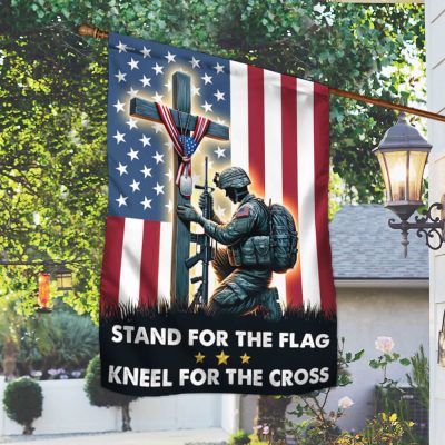 Memorial Day Flag – Stand For The Flag, Kneel For The Cross | Christian Tribute