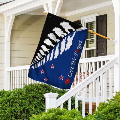 Anzac Day Flag New Zealand Lest We Forget LHA1748Fv1 - Flagwix Anzac Day Flag New Zealand Lest We Forget LHA1748Fv1 - Flagwix