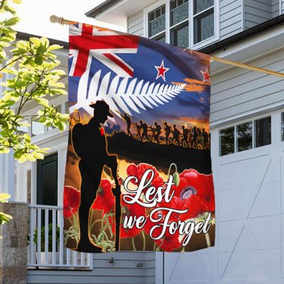 Lest We Forget, Anzac Day, Veterans, New Zealand Flag TPT674F - Flagwix Lest We Forget, Anzac Day, Veterans, New Zealand Flag TPT674F - Flagwix