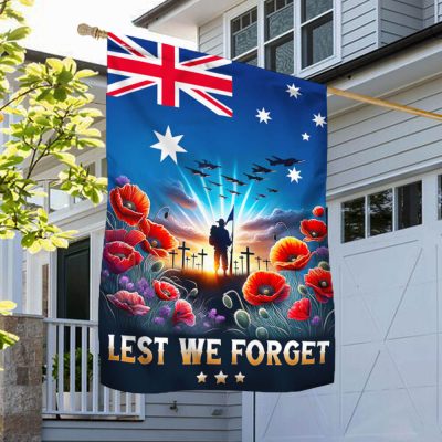 FLAGWIX Australian Veteran Anzac Day Lest We Forget Flag MLN2533F - Flagwix FLAGWIX Australian Veteran Anzac Day Lest We Forget Flag MLN2533F - Flagwix