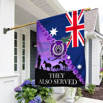 Memorial Day They Also Served, Purple Poppy Australian Flag TPT1256F - Flagwix