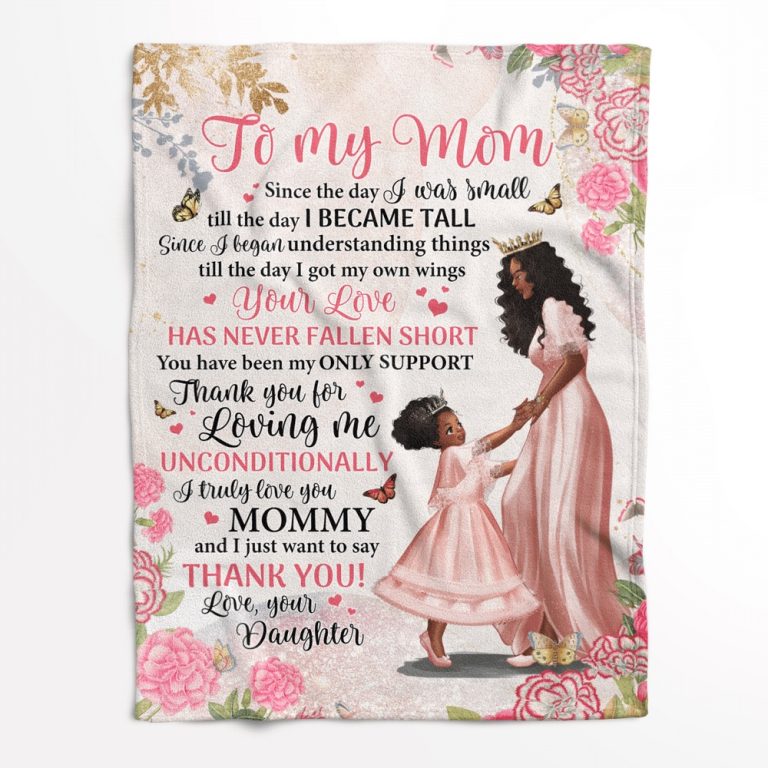 African American Since The Day I Was Small Daughter To Mom Mother's Day Gift, Blankets For Mothers Day