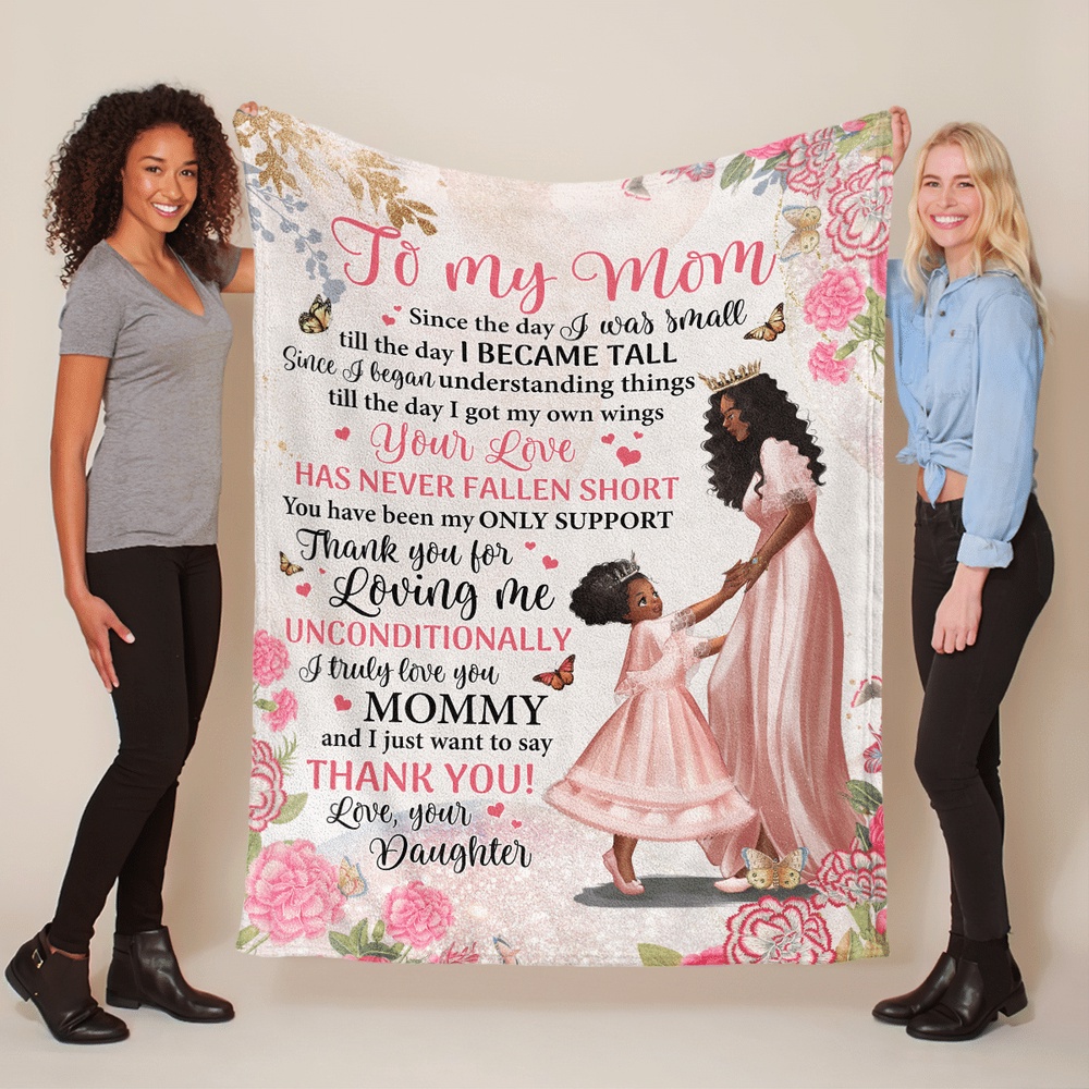 African American Since The Day I Was Small Daughter To Mom Mother's Day Gift, Blankets For Mothers Day