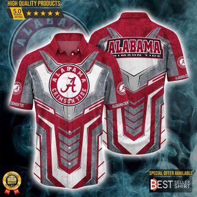 Alabama Crimson Tide Logo NCAA Hawaiian Shirt Outfit Men Youth Gifts For Dad - Best Seller Shirts Design In Usa