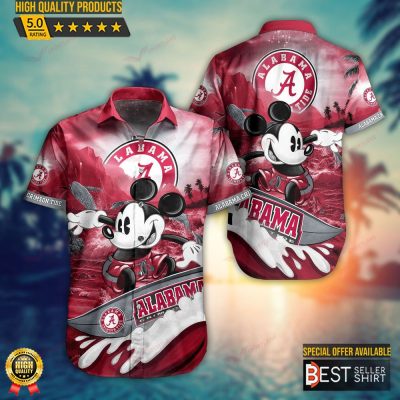 Alabama Crimson Tide Mickey NCAA Hawaiian Shirt - Best Seller Shirts Design In Usa