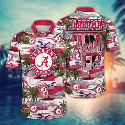 Alabama Crimson Tide NCAA Flower Aloha Hawaiian Shirt 8, NCAA Hawaiian Shirt