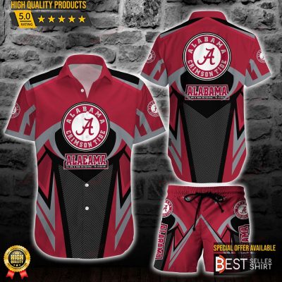 Alabama Crimson Tide NCAA Hawaiian Shirt and Short Outfit Men Youth Gifts For Dad - Best Seller Shirts Design In Usa