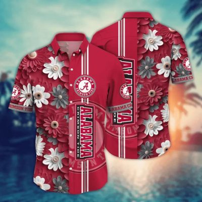 Alabama Crimson Tide Style Hot Trending Summer NCAA Flower Aloha Hawaiian Shirt, NCAA Hawaiian Shirt
