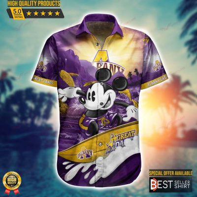 Albany Great Danes Mickey NCAA Hawaiian Shirt Outfit Men Youth Gifts For Dad - Best Seller Shirts Design In Usa