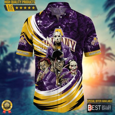 Albany Great Danes NCAA Halloween Horror Movies Hawaiian Shirts - Best Seller Shirts Design In Usa