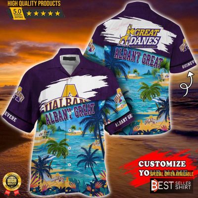 Albany Great Danes NCAA Hawaiian Shirt Outfit Men Youth Personalized Gifts For Dad - Best Seller Shirts Design In Usa