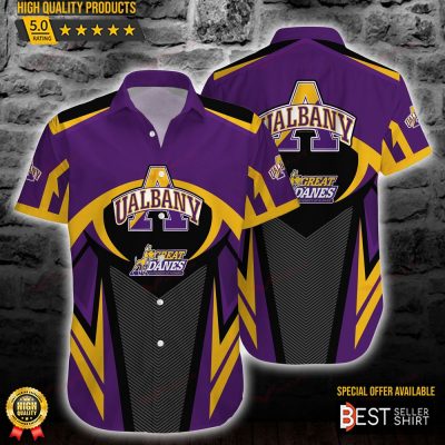 Albany Great Danes NCAA Hawaiian Shirt and Short Outfit Men Youth Gifts For Dad - Best Seller Shirts Design In Usa