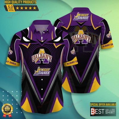 Albany Great Danes NCAA Hawaiian Shirts Outfit Men Youth Gifts For Dad - Best Seller Shirts Design In Usa