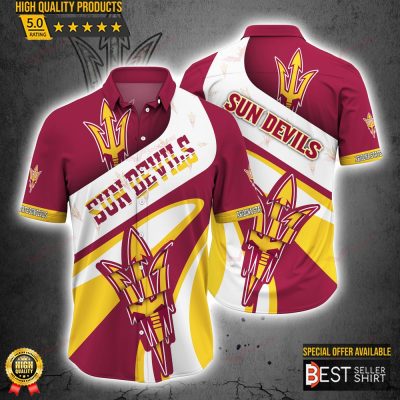 Arizona State Sun Devils Logo NCAA Hawaiian Shirt - Best Seller Shirts Design In Usa