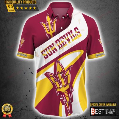 Arizona State Sun Devils Logo NCAA Hawaiian Shirt - Best Seller Shirts Design In Usa