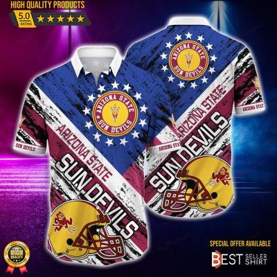 Arizona State Sun Devils Logo NCAA Hawaiian Shirt Men Gifts Dad - Best Seller Shirts Design In Usa