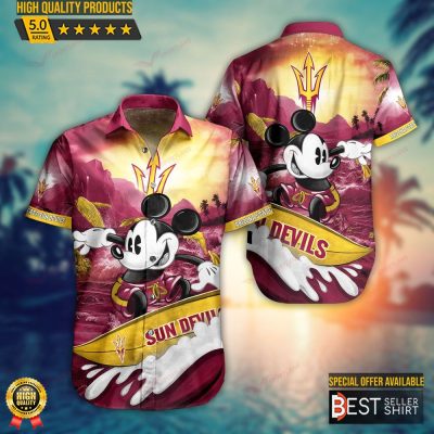 Arizona State Sun Devils Mickey NCAA Disney Hawaiian Shirts Men Youth Gifts Dad - Best Seller Shirts Design In Usa