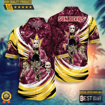 Arizona State Sun Devils NCAA Halloween Horror Movies Hawaiian Shirts - Best Seller Shirts Design In Usa