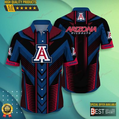 Arizona Wildcats Logo NCAA Hawaiian Shirt Outfit Men Gifts Dad - Best Seller Shirts Design In Usa