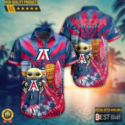 Arizona Wildcats NCAA Baby Yoda Hawaiian Shirt Outfit Men Gifts Dad - Best Seller Shirts Design In Usa
