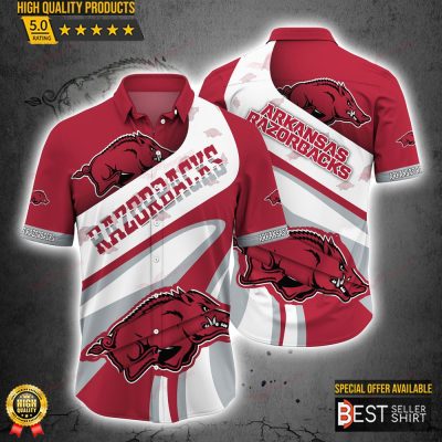 Arkansas Razorbacks Logo NCAA Hawaiian Hawaiian Shirt For Men - Best Seller Shirts Design In Usa