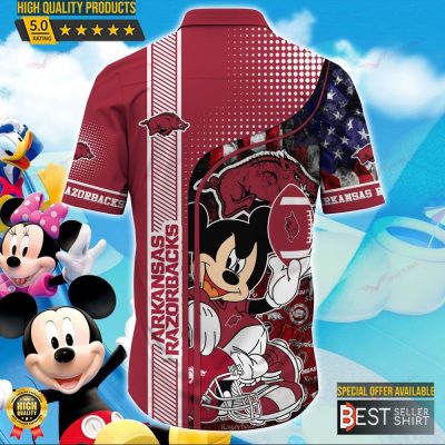Arkansas Razorbacks Mascot NCAA Mickey Disney Hawaiian Shirt - Best Seller Shirts Design In Usa