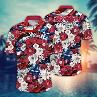 Arkansas Razorbacks NCAA Aloha Hawaiian Shirt 2, NCAA Hawaiian Shirt