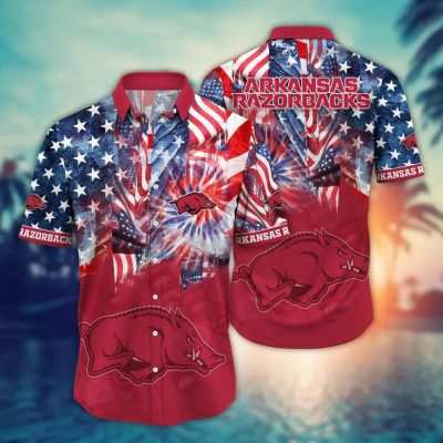 Arkansas Razorbacks Style Hot Trending Summer NCAA Flower Aloha Hawaiian Shirt, NCAA Hawaiian Shirt