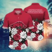 Arkansas Razorbacks NCAA Flower Aloha Hawaiian Shirt 9, NCAA Hawaiian Shirt