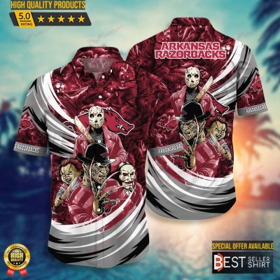 Arkansas Razorbacks NCAA Halloween Horror Movies Hawaiian Shirts - Best Seller Shirts Design In Usa