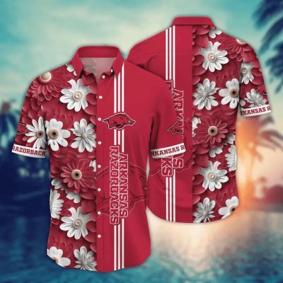 Arkansas Razorbacks NCAA Flower Aloha Hawaiian Shirt 11, NCAA Hawaiian Shirt