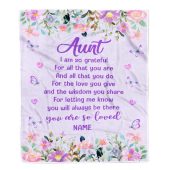 Aunt Blanket From Niece Nephew Floral Butterfly Love You Give Personalized Blanket For Mom Mother S Day Gifts Blanket 1 Ywif7m.jpg - demo10