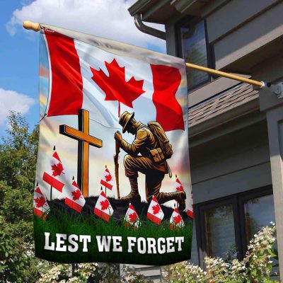 Canada Veteran Remembrance Day Lest We Forget Flag MLN4219F - Flagwix Canada Veteran Remembrance Day Lest We Forget Flag MLN4219F - Flagwix