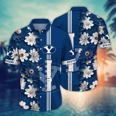 BYU Cougar Style Hot Trending Summer NCAA Flower Aloha Hawaiian Shirt, NCAA Hawaiian Shirt