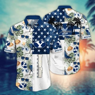 BYU Cougars NCAA Flower Aloha Hawaiian Shirt 11, NCAA Hawaiian Shirt