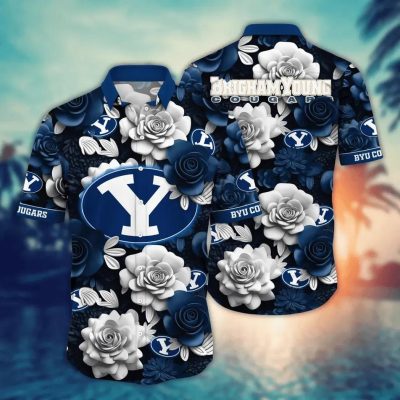 BYU Cougars NCAA Flower Aloha Hawaiian Shirt 7, NCAA Hawaiian Shirt