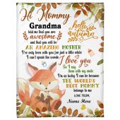 Blanket For 1st Time Mom From Baby Cute Baby Foxes Autumn Season Blanket, Blankets For Mothers Day