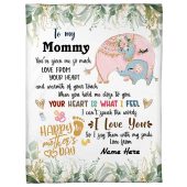 Blanket For Future Mom From Baby Your Heart Is What I Feel Elephants Blanket, Blankets For Mothers Day