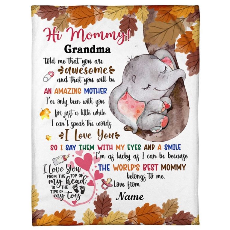Blanket For New Mom From Baby Baby Pink Elephant Autumn Season Blanket, Blankets For Mothers Day