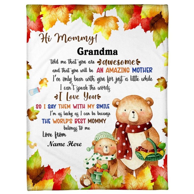 Blanket For New Mom From Baby Told Me That You Are Awesome Bears Blanket, Blankets For Mothers Day