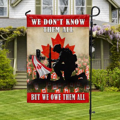 Remembrance Day Canadian Veteran Flag We Don't Know Them All But We Owe Them All MLN2011F - Flagwix