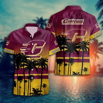 Central Michigan Chippewas Style Hot Trending Summer Aloha Hawaiian Shirt, NCAA Hawaiian Shirt